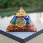 Natural Orgone Seven Chakra Shree Yantra Pyramid